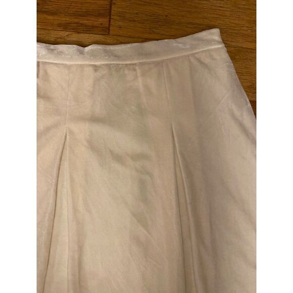 Charter Club, women's cream velvet lined pleated elastic waist skirt size 14 - Picture 3 of 8